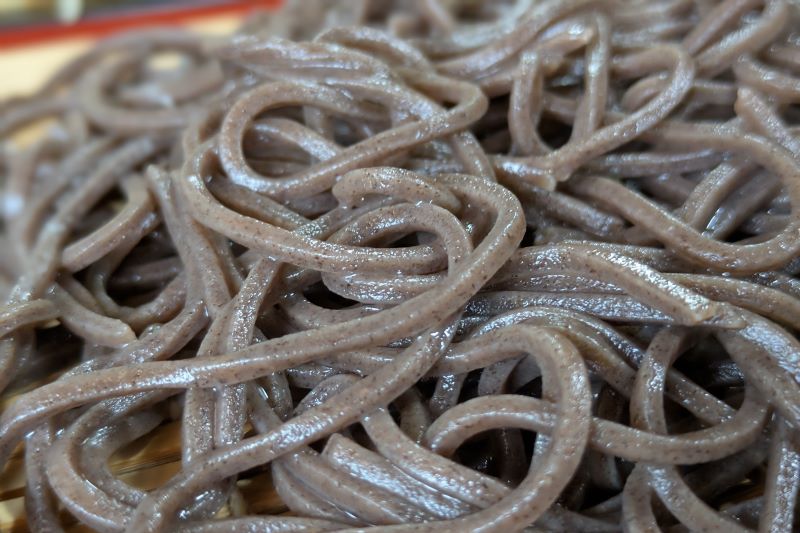 登別温泉の黒そばを撮影した写真