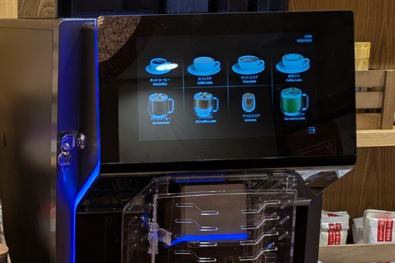 コーヒーマシンを撮影した写真