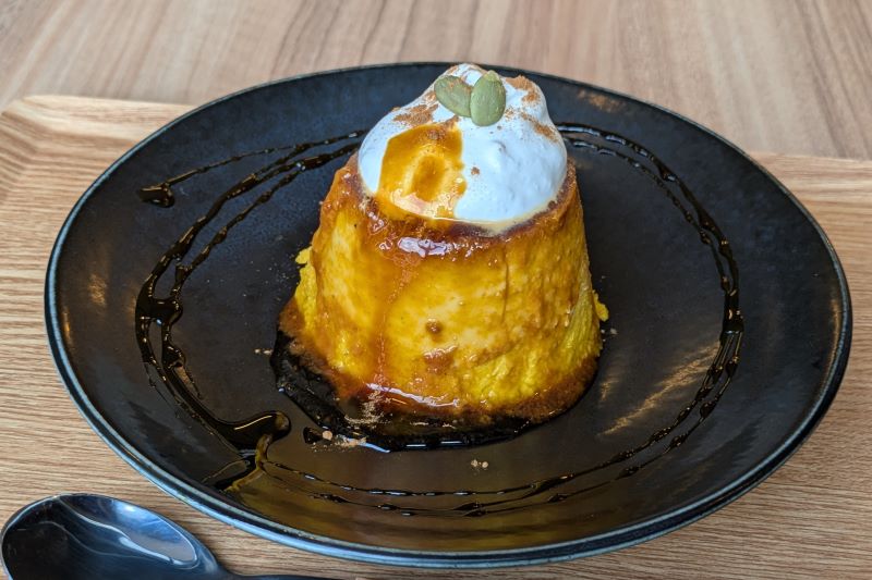 かぼちゃプリンを撮影した写真