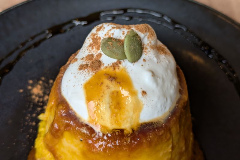 かぼちゃプリンを撮影した写真